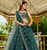 Captivating Sea Green Dori, Zari and Sequins Embroidered Star France Crepe Indian Designer Wedding lehenga choli