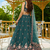 Captivating Sea Green Dori, Zari and Sequins Embroidered Star France Crepe Indian Designer Wedding lehenga choli