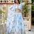 Captivating Sky Blue Dori, Zari and Sequins Embroidered Star Georgette Crepe Indian Floral Wedding lehenga choli