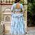 Captivating Sky Blue Dori, Zari and Sequins Embroidered Star Georgette Crepe Indian Floral Wedding lehenga choli