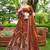Captivating Brown Dori, Zari and Sequins Embroidered Fandy Silk Indian Floral Wedding lehenga choli