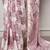 printed satin saree with elegant pearl lace border