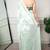 printed satin saree with elegant pearl lace border
