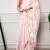 printed satin saree with elegant pearl lace border
