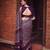 Women polyester viscose chanderi ikkat printed saree with zari border