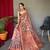 orange color kashmiri digital print with contrast kashmiri and floral conceptual printed border cotton blend sarees