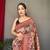 orange color kashmiri digital print with contrast kashmiri and floral conceptual printed border cotton blend sarees