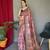 wine color kashmiri digital print with contrast kashmiri and floral conceptual printed border cotton blend sarees
