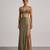 Sage green embroidered dupion silk co ord set