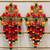 multicolor pom-pom gota chakri jali chudi hanging with tassels festival decoration pack of 2