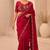 delightfully rani-pink embroidery work with real bits work fendy satin indian wedding and saree