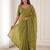 enchanting mahendi embroidery work with real bits work fendy satin indian saree with blouse