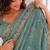 fetching sea-green embroidery work with real bits work fendy satin latest designer indian saree
