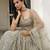 grey embroidery net lehenga choli with dupatta