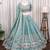 Teal Silk Tree Of Life Embroidered Lehenga Choli With Dupatta