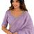 mesmerizing purple embroidery work with real bits work fendy satin latest designer indian saree