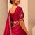 delightfully rani-pink embroidery work with real bits work fendy satin indian wedding and saree