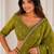 enchanting mahendi embroidery work with real bits work fendy satin indian saree with blouse