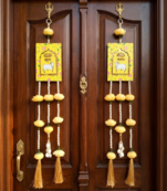 handmade shubh labh hanging with traditional cow design for home decoration pack of 2