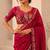 delightfully rani-pink embroidery work with real bits work fendy satin indian wedding and saree
