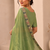 captivating pista green embroidery work with real bits work fendy satin latest designer indian ceremonial saree