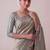 dazzling mint-green embroidery work with real bits work banarasi silk blend latest designer indian saree