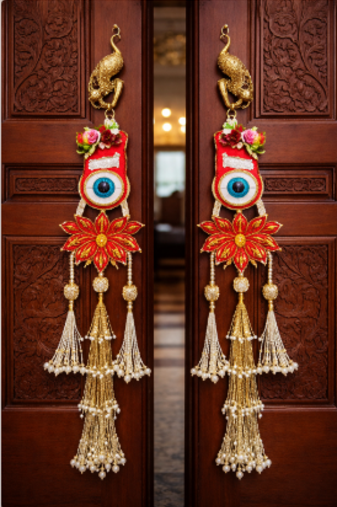 evil eye tassel small hanging for shubh labh toran festive decor