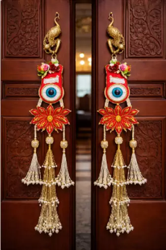 evil eye tassel small hanging for shubh labh toran festive decor