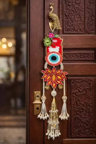 evil eye tassel small hanging for shubh labh toran festive decor