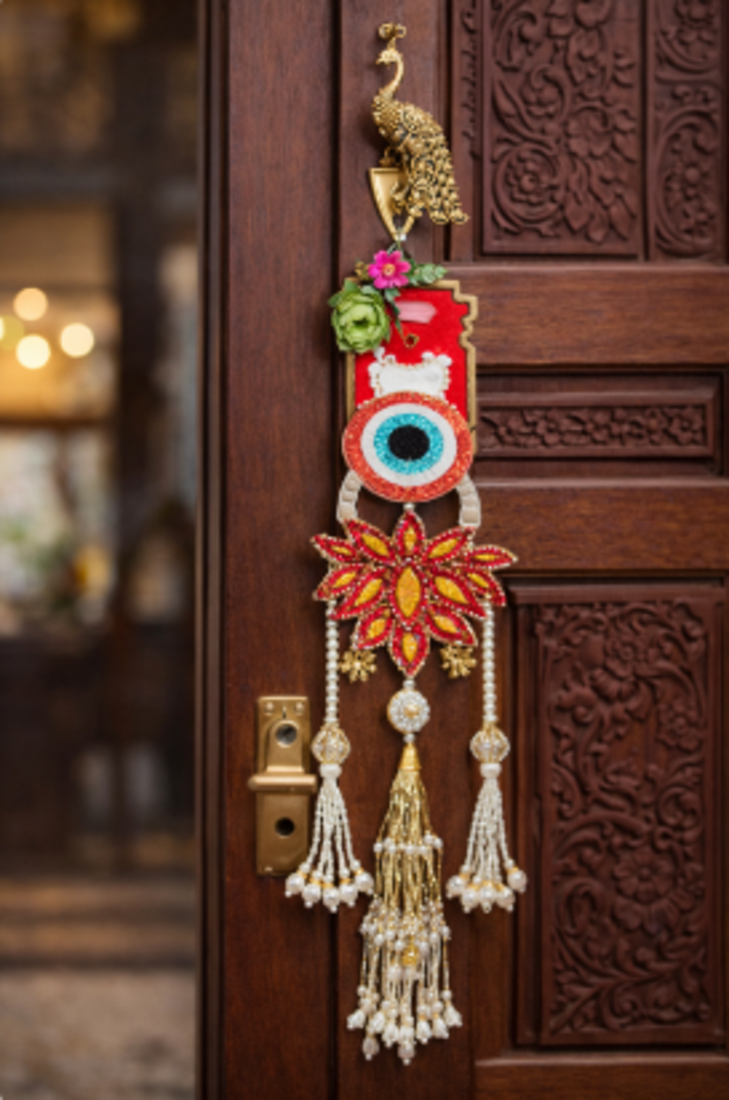 evil eye tassel small hanging for shubh labh toran festive decor
