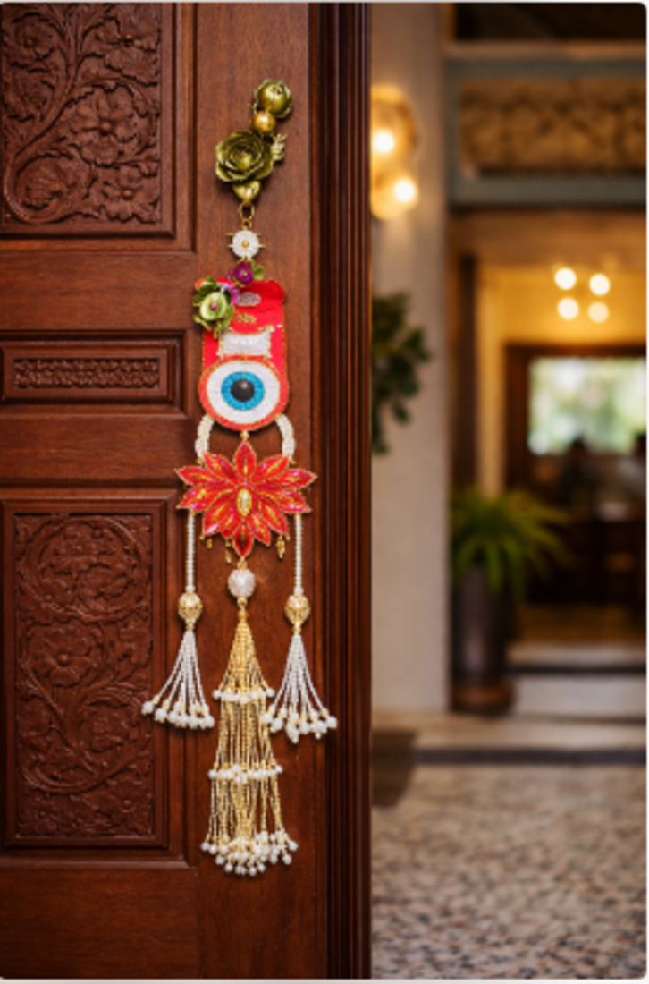 evil eye tassel small hanging for shubh labh toran festive decor
