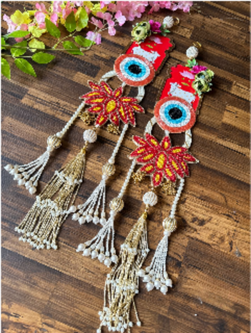 evil eye tassel small hanging for shubh labh toran festive decor