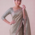 dazzling mint-green embroidery work with real bits work banarasi silk blend latest designer indian saree