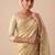 irresistible biege embroidery work with real bits work banarasi silk blend indian saree