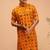 Men yellow patola printed rayon kurta