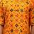 Men yellow patola printed rayon kurta