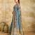 sky blue woven semi cotton silk banarasi saree with blouse