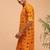 Men yellow patola printed rayon kurta