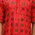 Men red patola printed rayon kurta