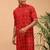 Men red patola printed rayon kurta