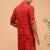 Men red patola printed rayon kurta