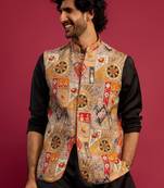 Men embroidered nehru jacket