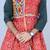 Men bandhani printed empire mirror work kurta with dhoti pants