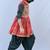 Men bandhani printed regular mirror work kurta with dhoti pants