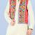 Men floral embroidered cotton nehru jacket