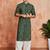 Bandhani printed mandarin collar straight kurta with patiala