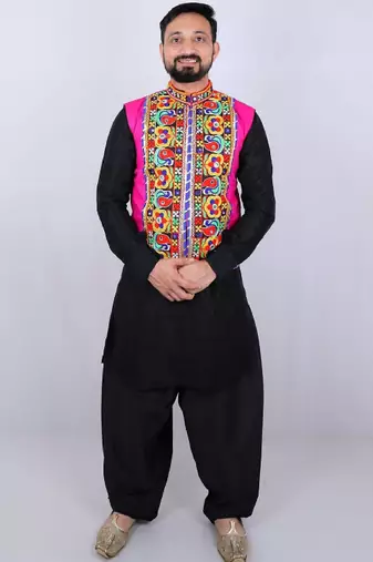 Men floral tailored jacket with embroidered