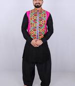 Men floral tailored jacket with embroidered