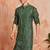 Bandhani printed band collar straight kurta