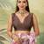white, pink printed satin bollywood saree with blouse